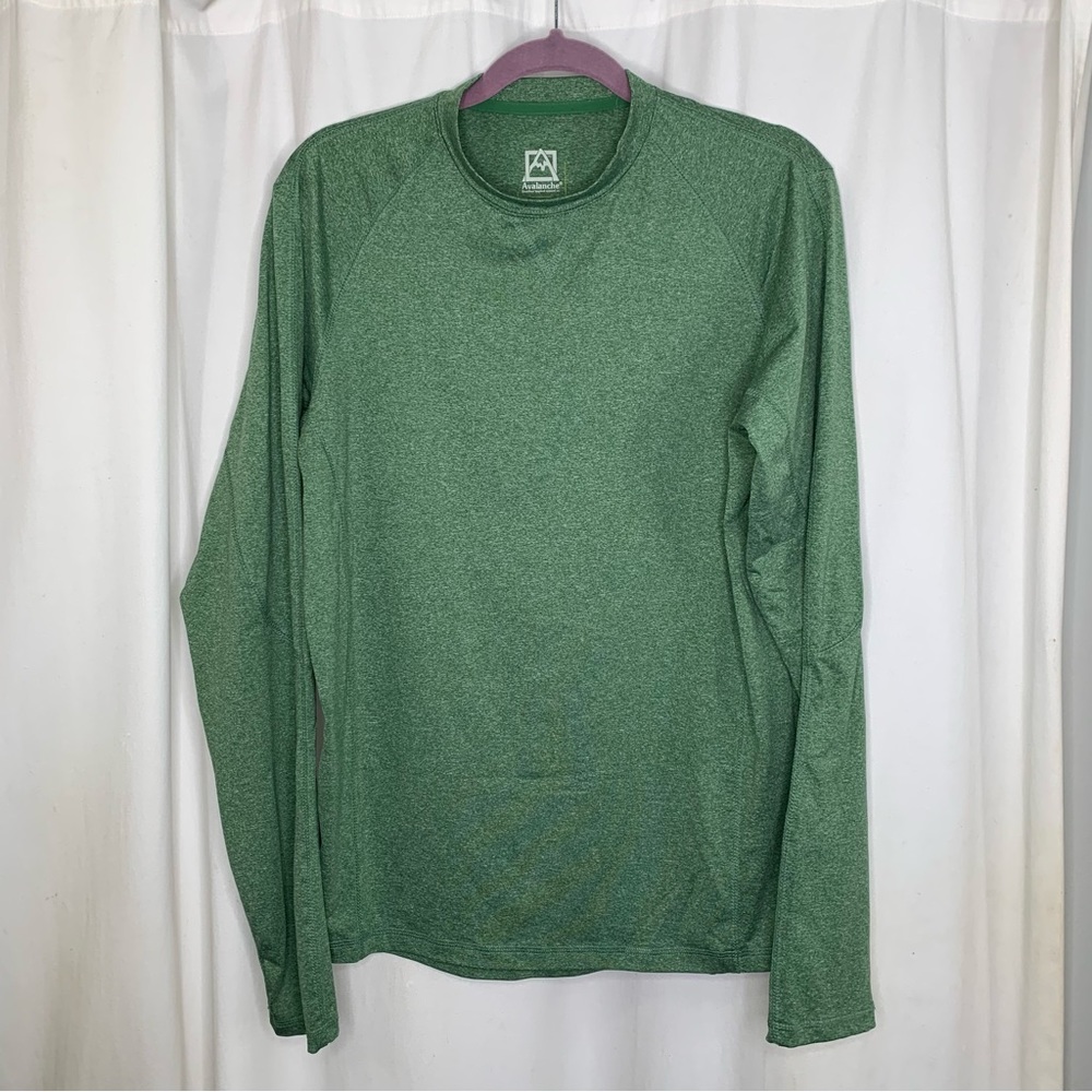 Avalanche Outdoor Apparel Green Base layer long sleeve compression shirt size M